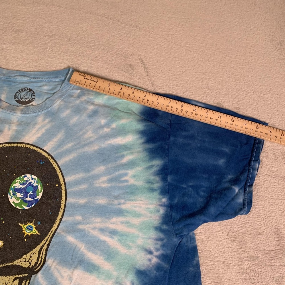 Grateful Dead Shirt Mens XL Blue Tie Dye Space Skull Cosmic Graphic Tee SS - Picture 6 of 7